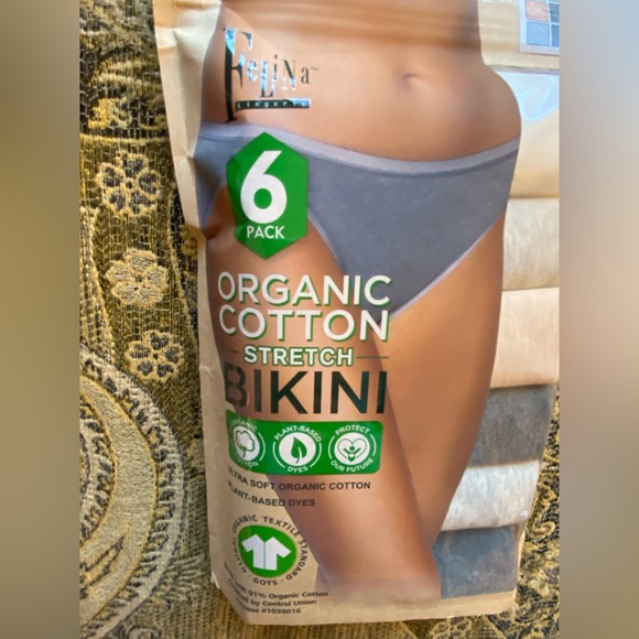 6 Pack of Organic Bikini Style Underwear 🩲 Plant 🌱 Based Dyes Felina - Picture 4 of 11